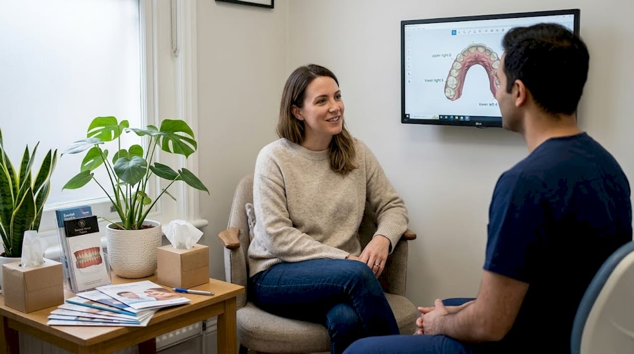 Confident patient during dental consultation