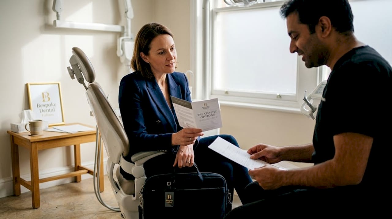 Professional woman in dental consultation room